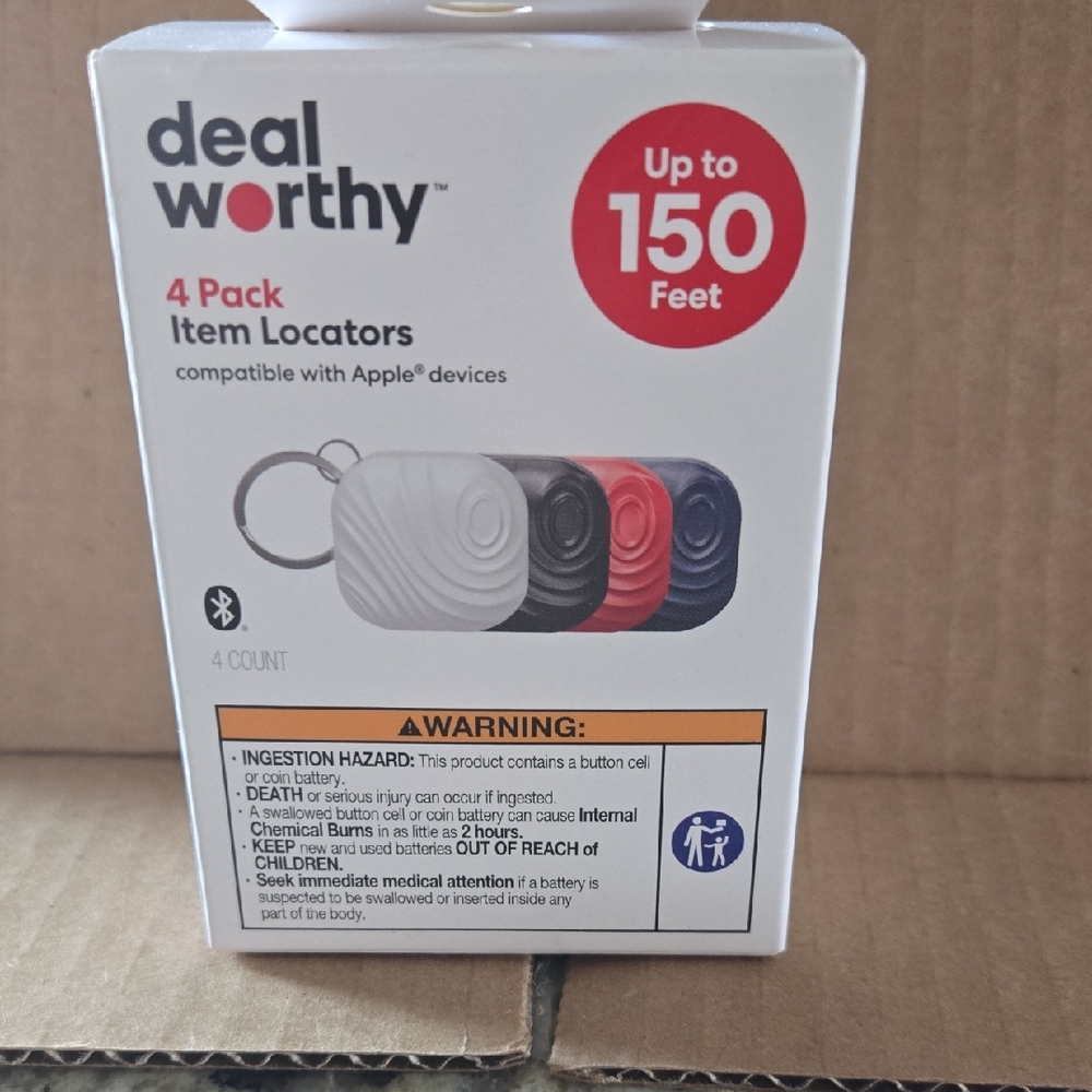 Dealworthy Item Locators – 4 Pack | Apple Find My Compatible | NEW